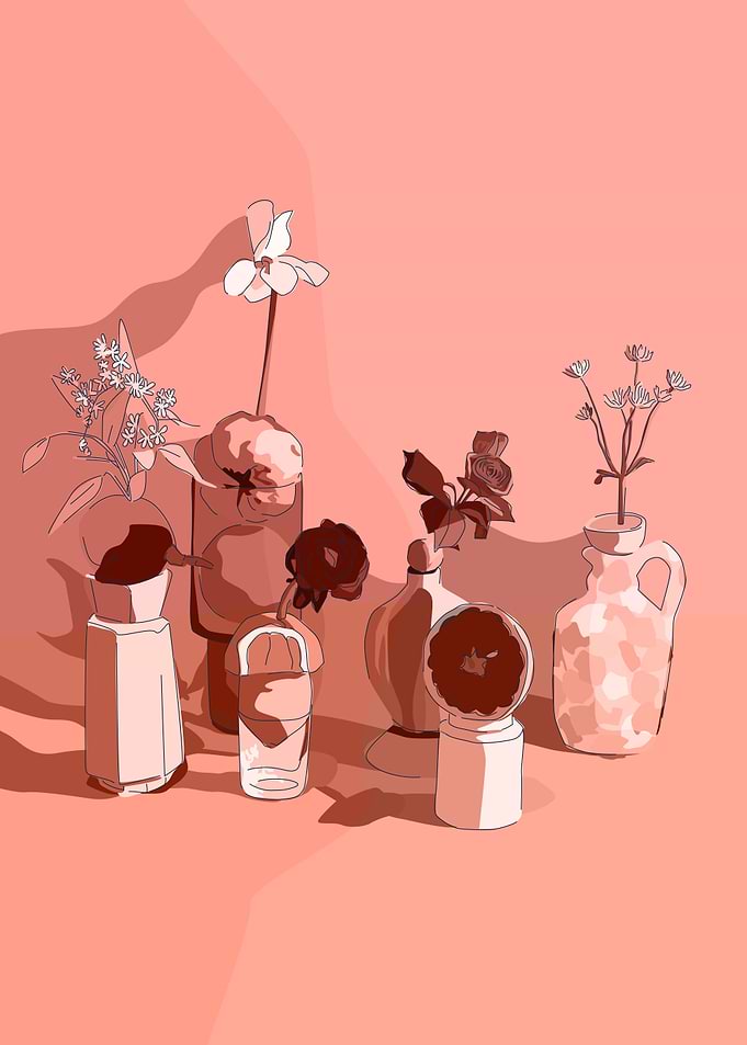 Floral Still Life Peach