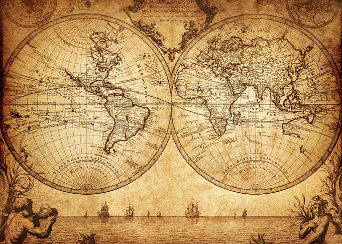 Vintage Map of the World