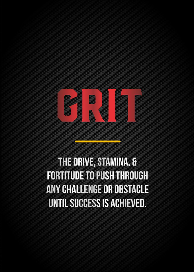 grit inspirational textart