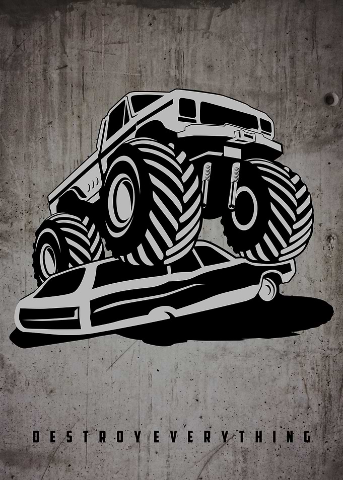 Monster Truck design art