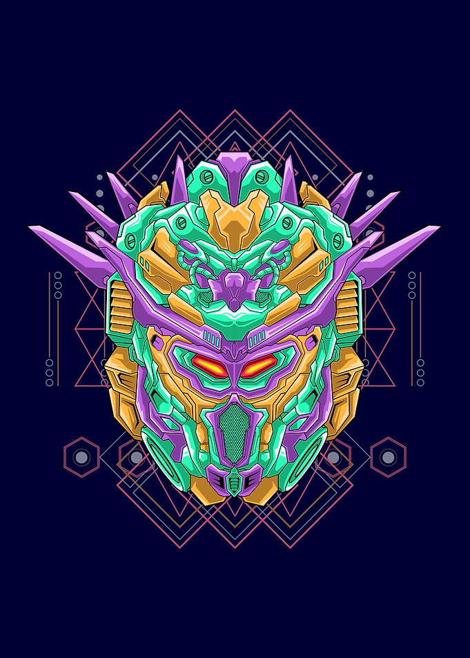 Warrior cyborg head