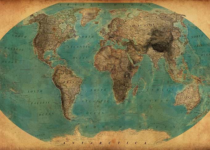 Vintage Map of the World