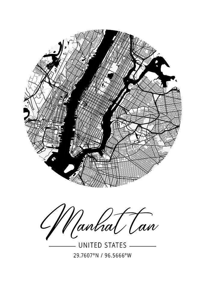 Manhattan City Map