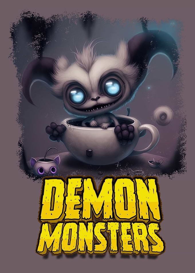 Black White Coffee Monster