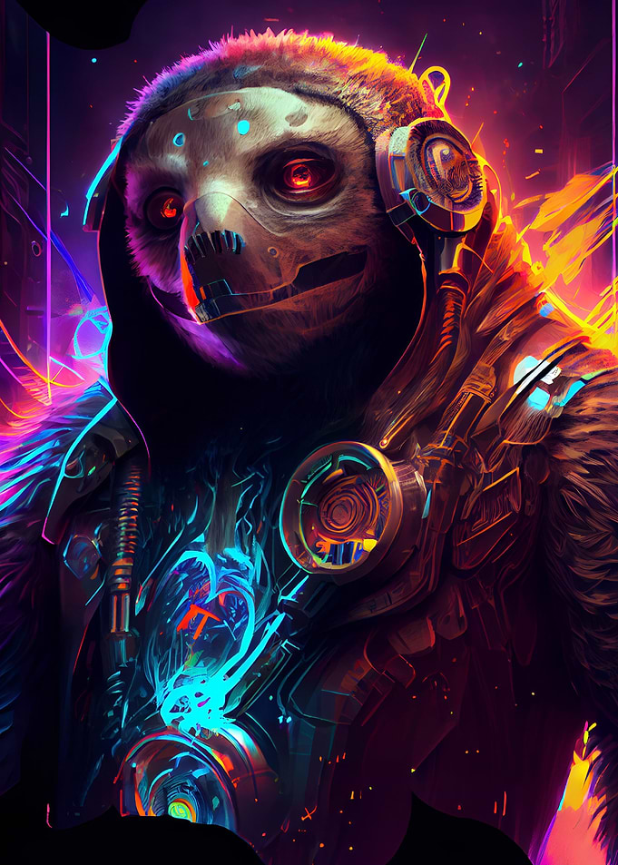 sloth cyberpunk