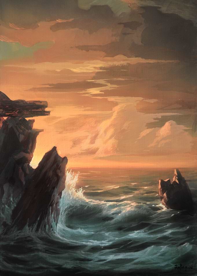 Sunset at sea