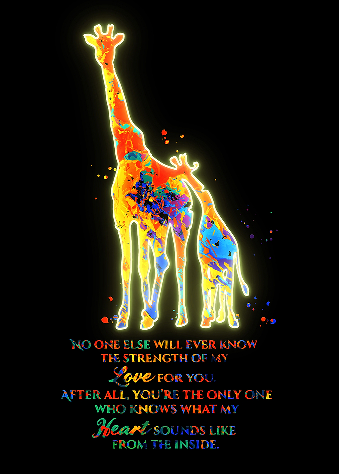 Giraffe and Baby Love