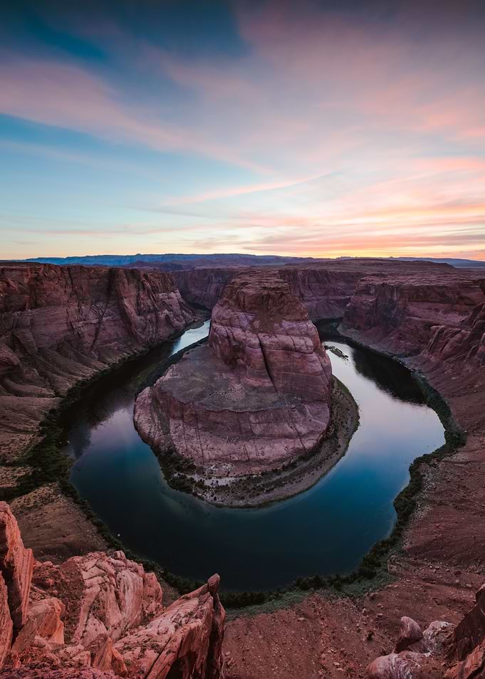 Horseshoe bend sunset