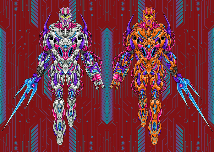 futuristic war robot
