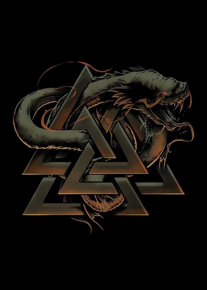 Viking Serpent Valknut
