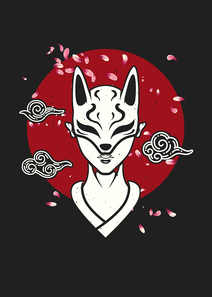 Japanese Woman Oni Mask