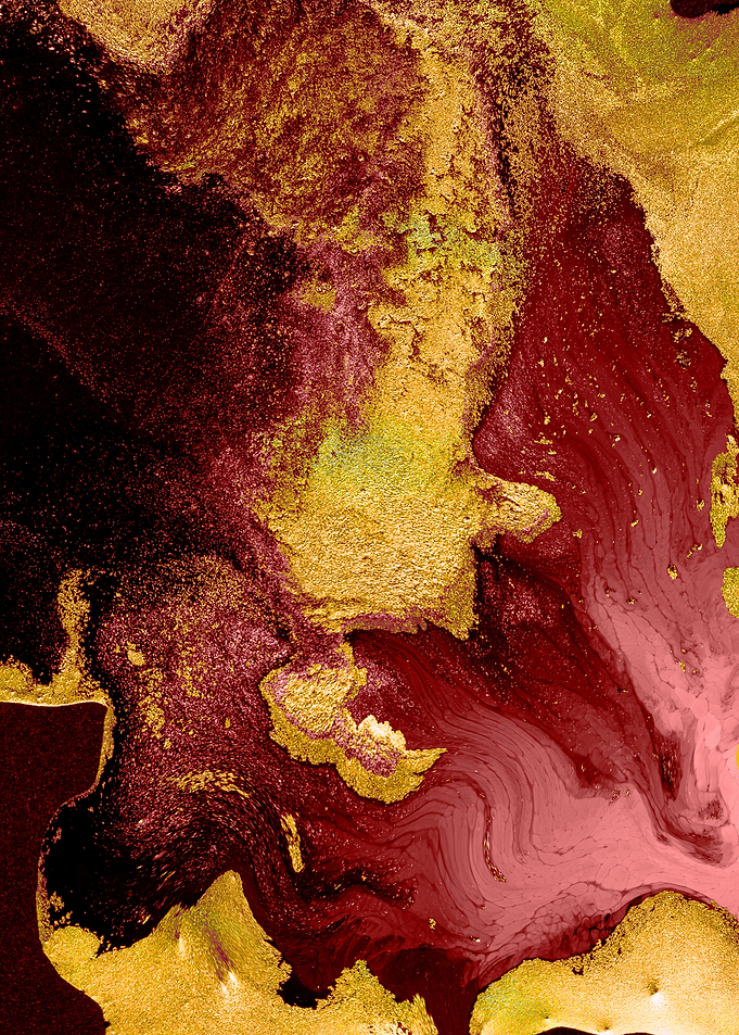 Golden and Red Abstract 3