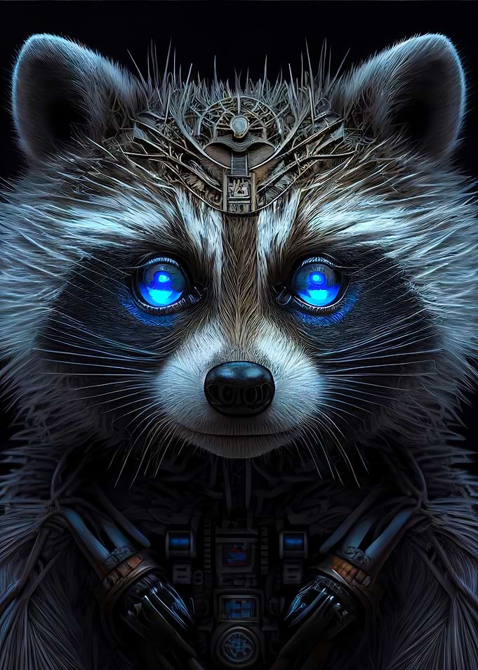 Cyborg Racoon