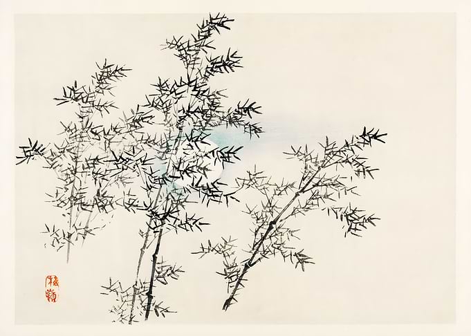 Ukiyo e Bamboo Tree
