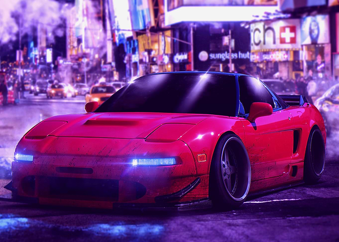 Car Neon Futuristic