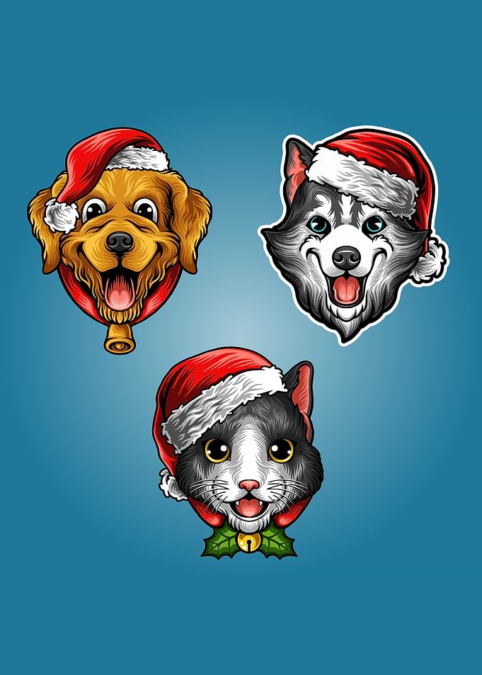 Christmas cute pets
