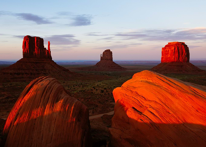 Sunset on Monument Valley
