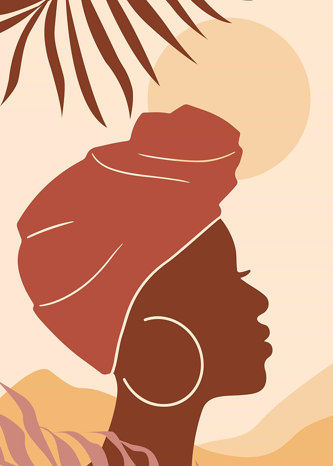 African woman nature sun