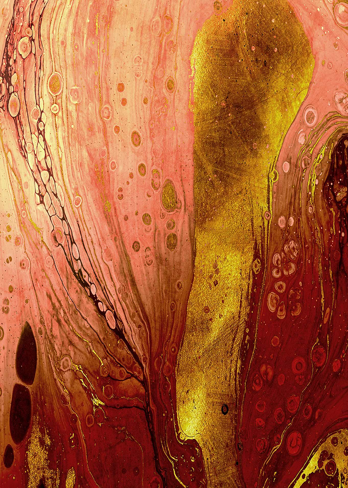 Golden and Red Abstract 2