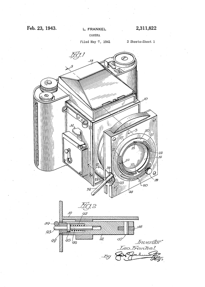 Frankel Box Camera Patent