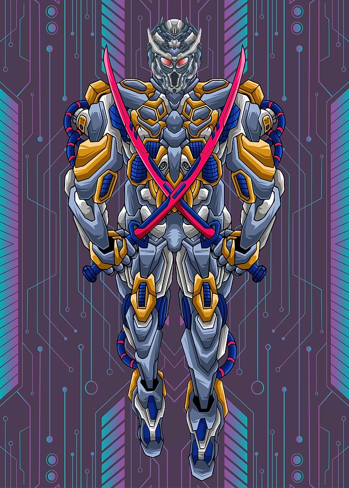 war mecha robot full body