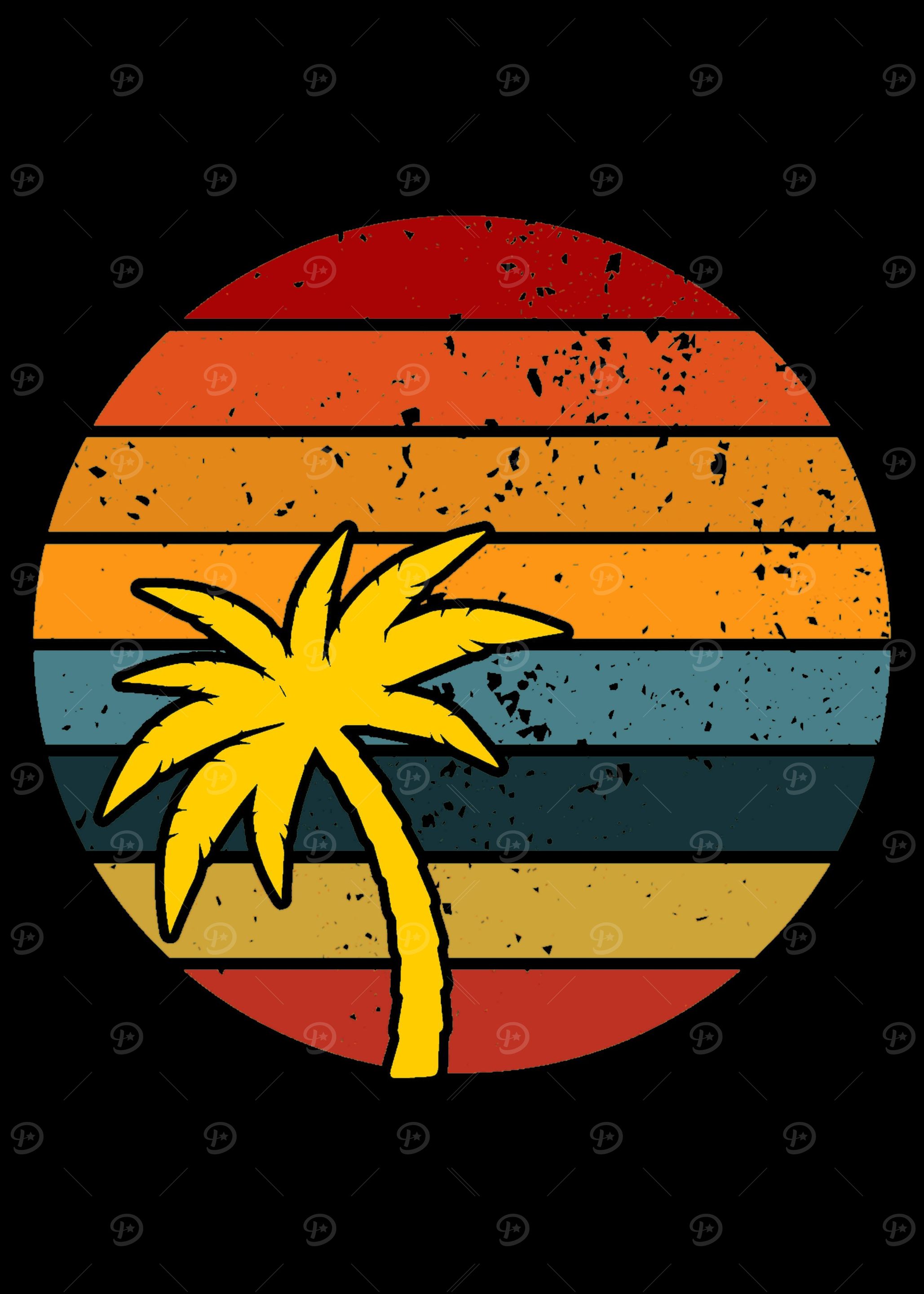 Retro Palm Tree Art