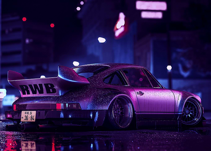 Car Neon Futursitic