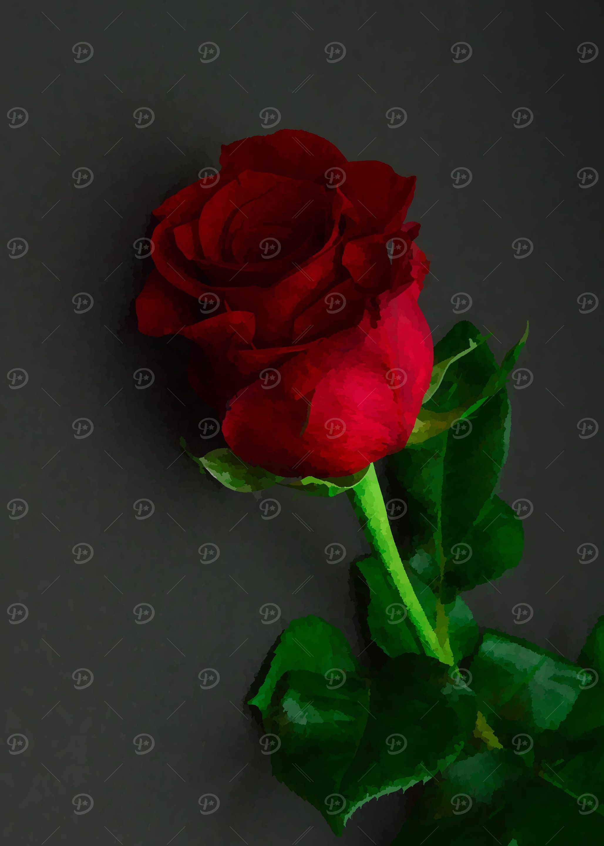 red rose Paintings
