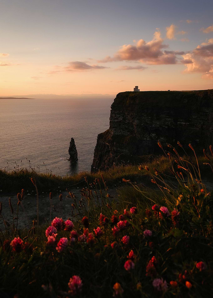 In sunset tones