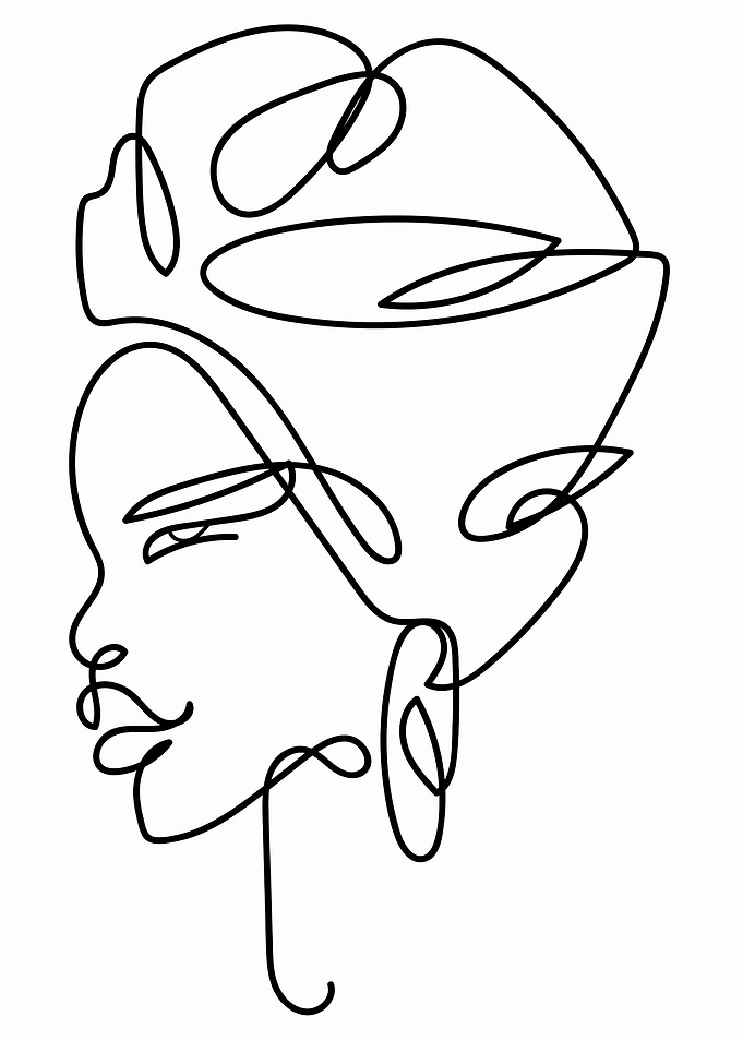 One Line Art Woman