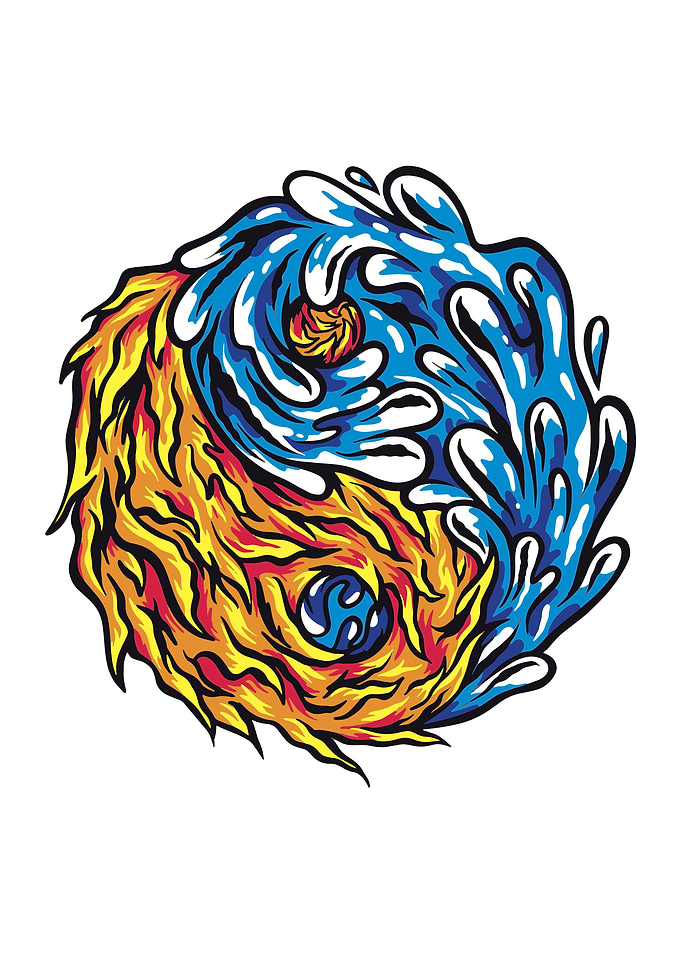 Fire and Water Yin Yang
