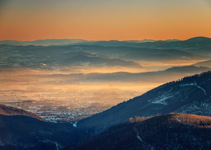 Winter mountain landscape