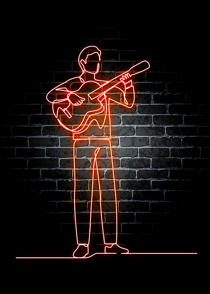 Guitar Neon Music