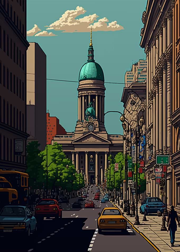 Belgrade pixel art