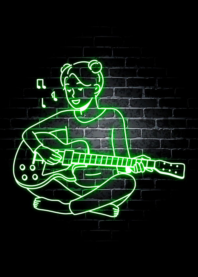 Guitar Neon Music