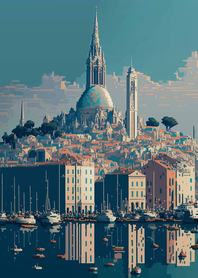 Marseille pixel art