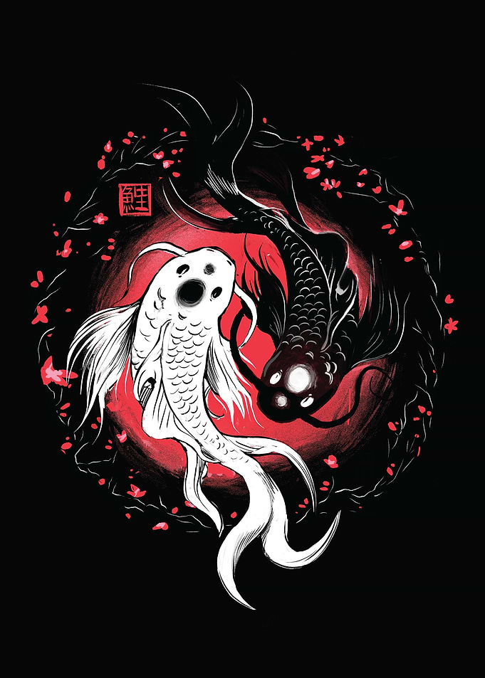 Yin Yang Koi Fish