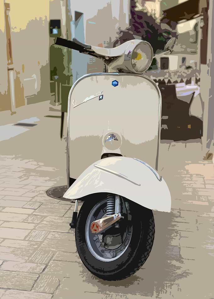 Cream Vespa