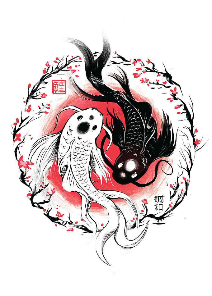 Koi Fish Yin Yang