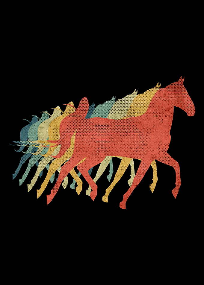 Horse Retro Vintage Color