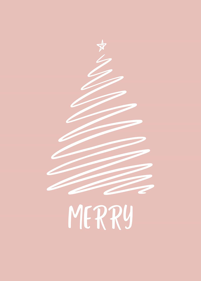Merry White Christmas Tree