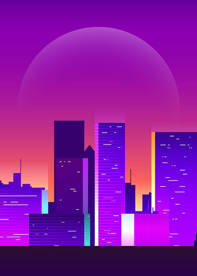 New york night silhouette