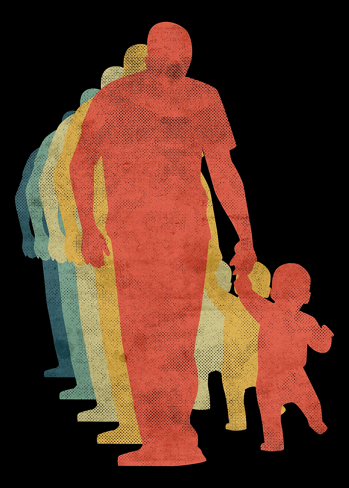 Father Walking with