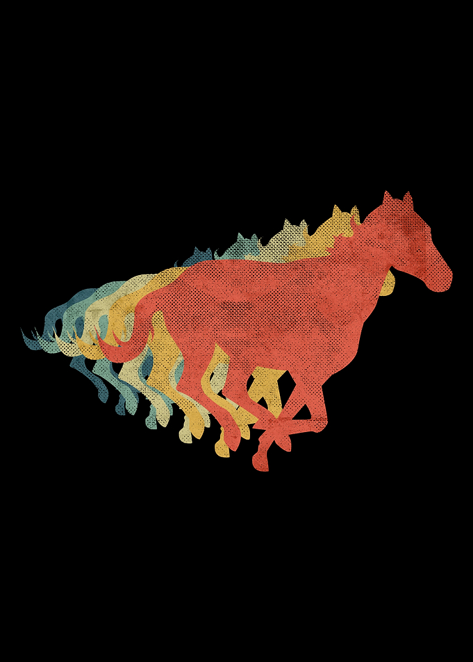 Horse Retro Vintage Color