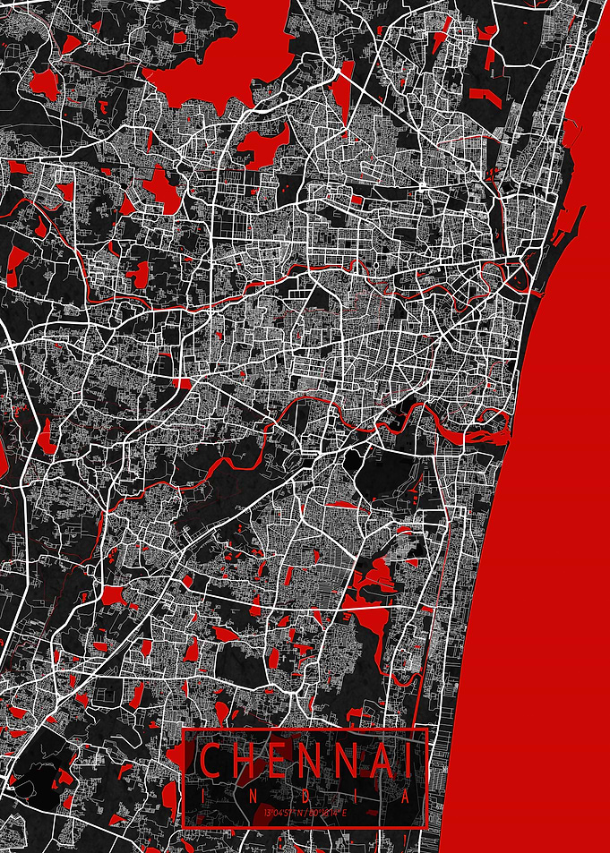 Chennai City Map Oriental