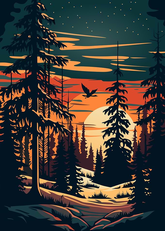 Canadian snowy landscape