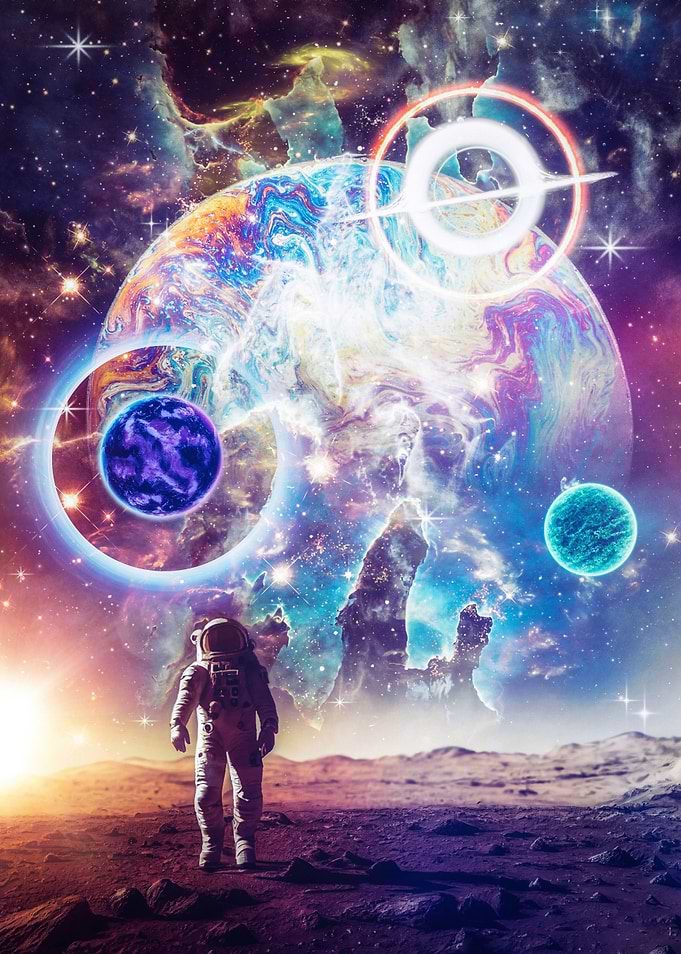 Astronaut trippy Space