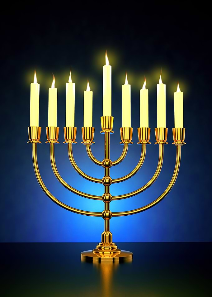 Happy Hanukkah Menorah