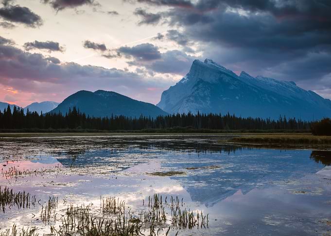 Mt Rundle at sunrise Banff
