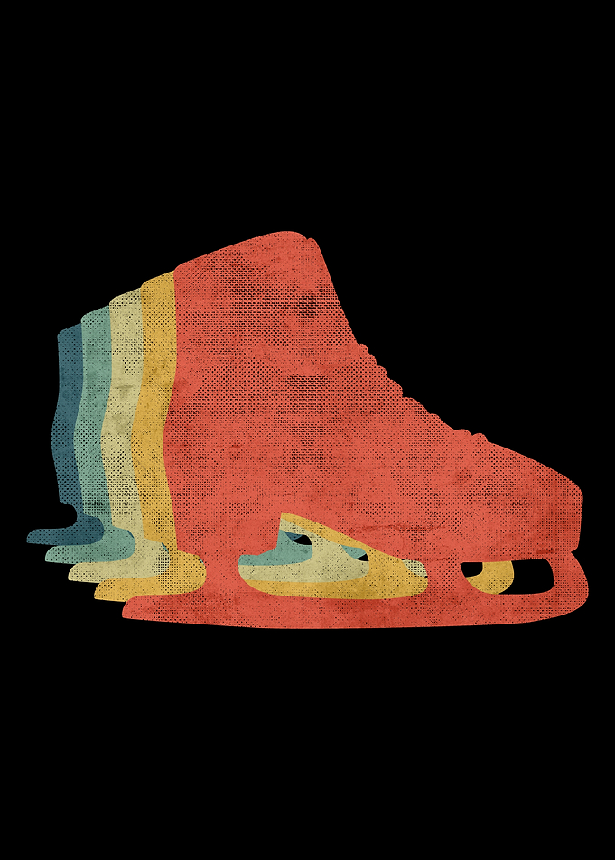 Ice Skate Retro Vintage